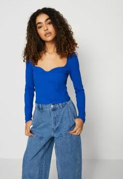 Monki Longsleeve - Blue Bright Solid -Monki Verkoop 02f0432caa1442f5aa69d290a8bef207