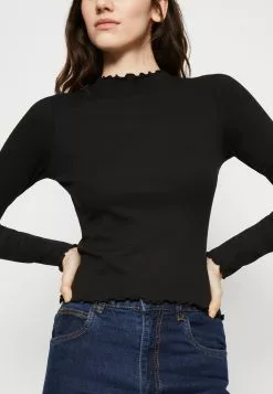 Monki Longsleeve - Metallic Black -Monki Verkoop 08605c34a67449e3a8d535fe3cdf72d8