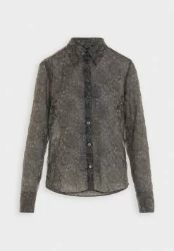 Monki Blouse - Black Solid