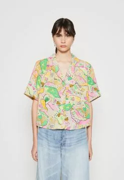 Monki Overhemdblouse - Grey Dusty Light Love