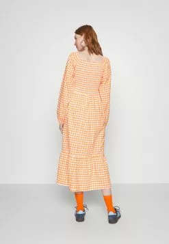 Monki Jurk - Orange Gingham -Monki Verkoop 25ddfcf8782f4c9da193a014a645e693
