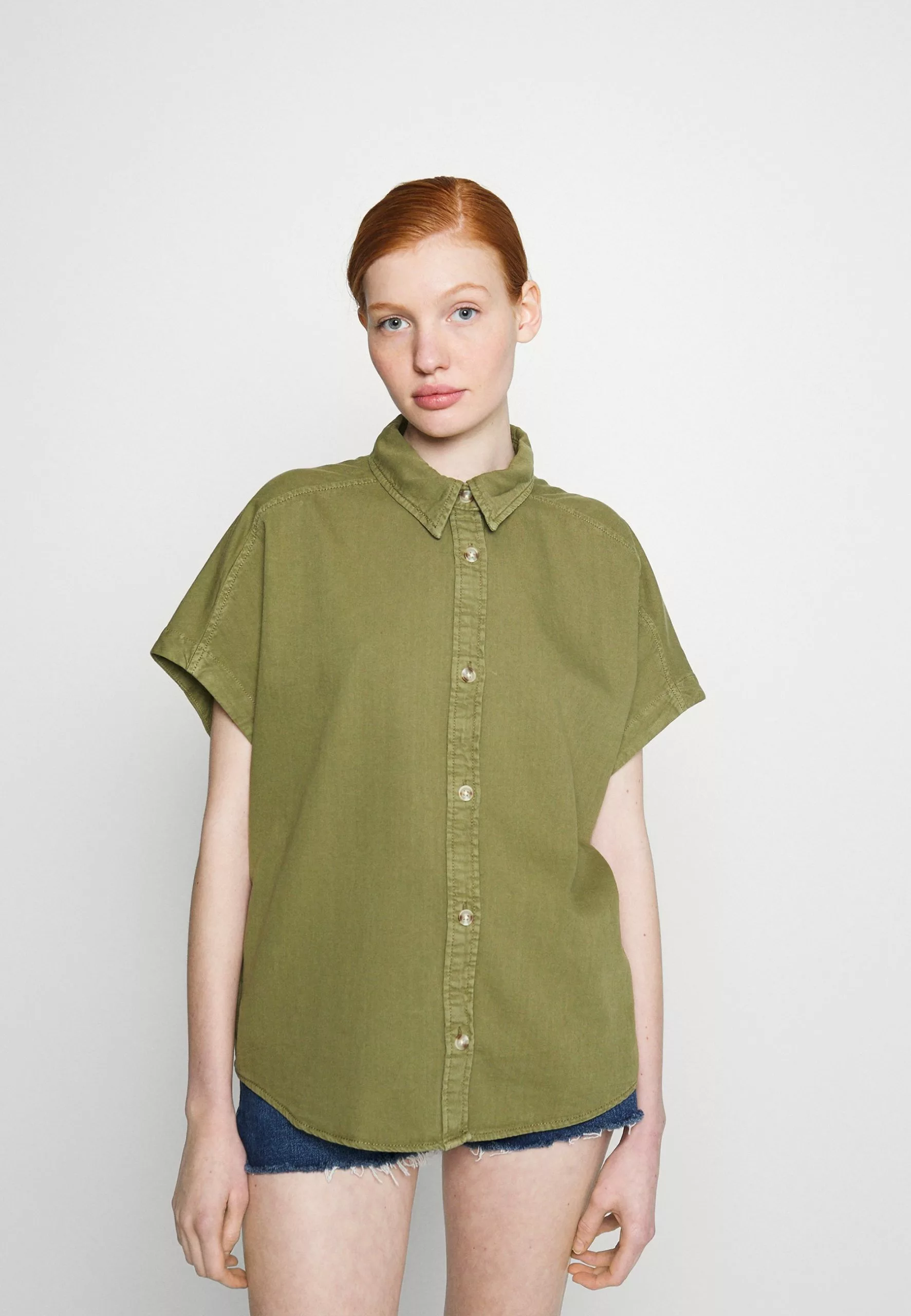 Monki Overhemdblouse - Green 3 Monki Overhemdblouse - Green