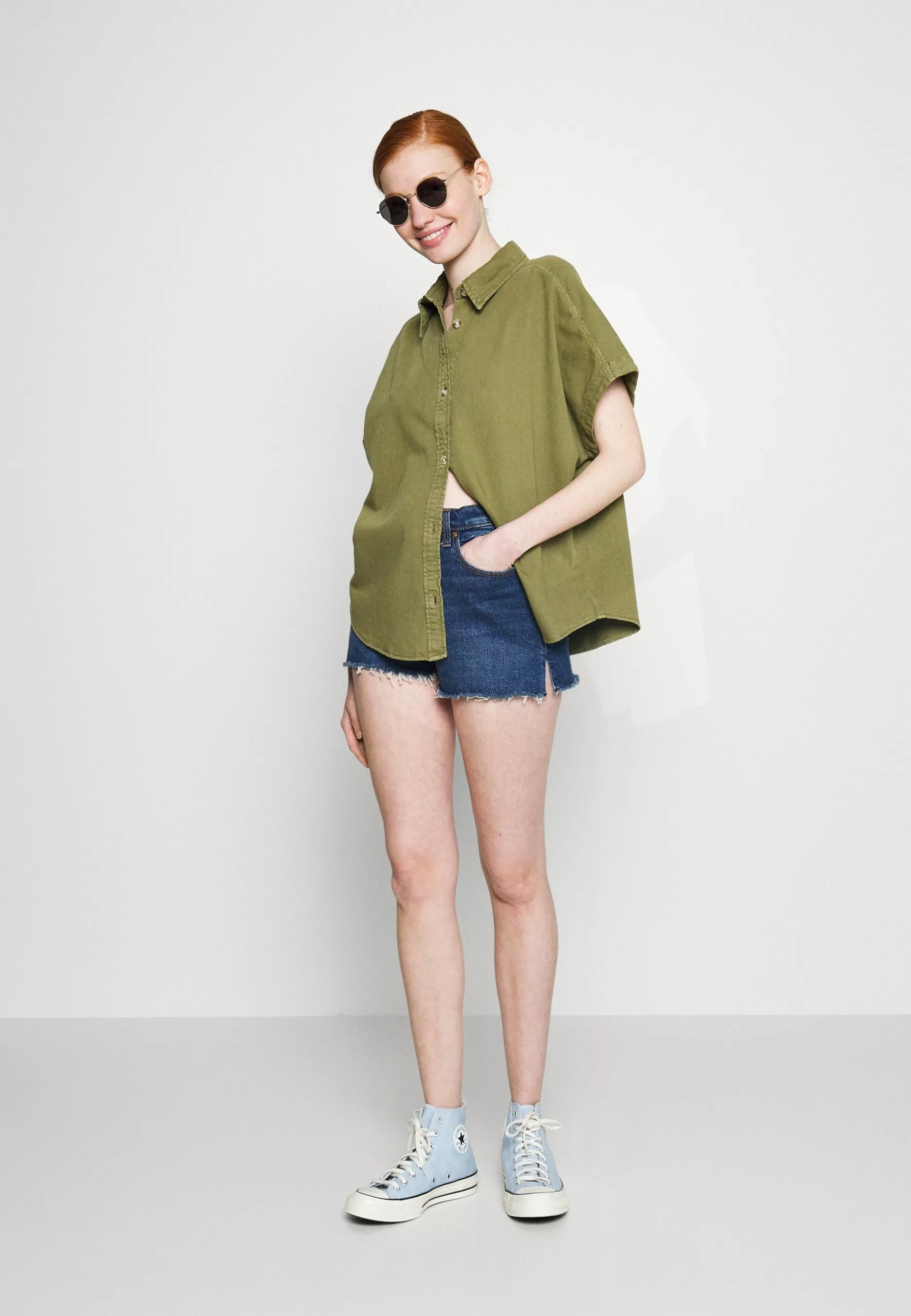 Monki Overhemdblouse - Green 4 Monki Overhemdblouse - Green - Afbeelding 2