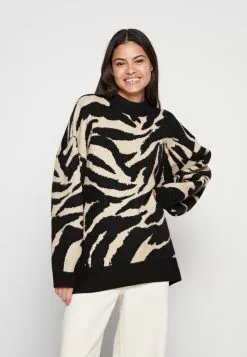 Monki Trui - Black Dark/Beige