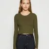 Monki Longsleeve - Khaki -Monki Verkoop 3be1fecdf7be4af597cb2d2692e6cefe