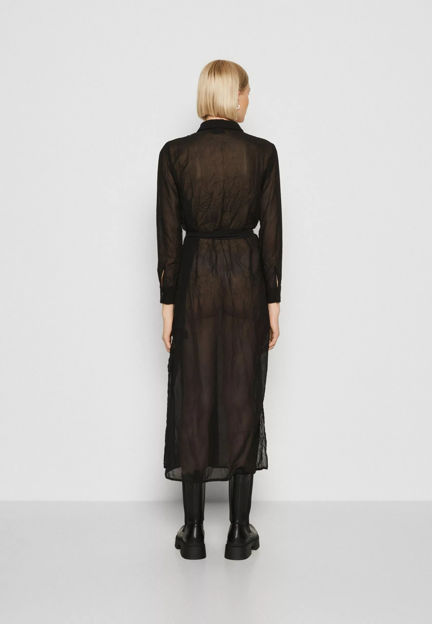 Monki Blousejurk - Black Solid 5 Monki Blousejurk - Black Solid - Afbeelding 3