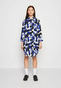 Monki Blousejurk - Blue/Black