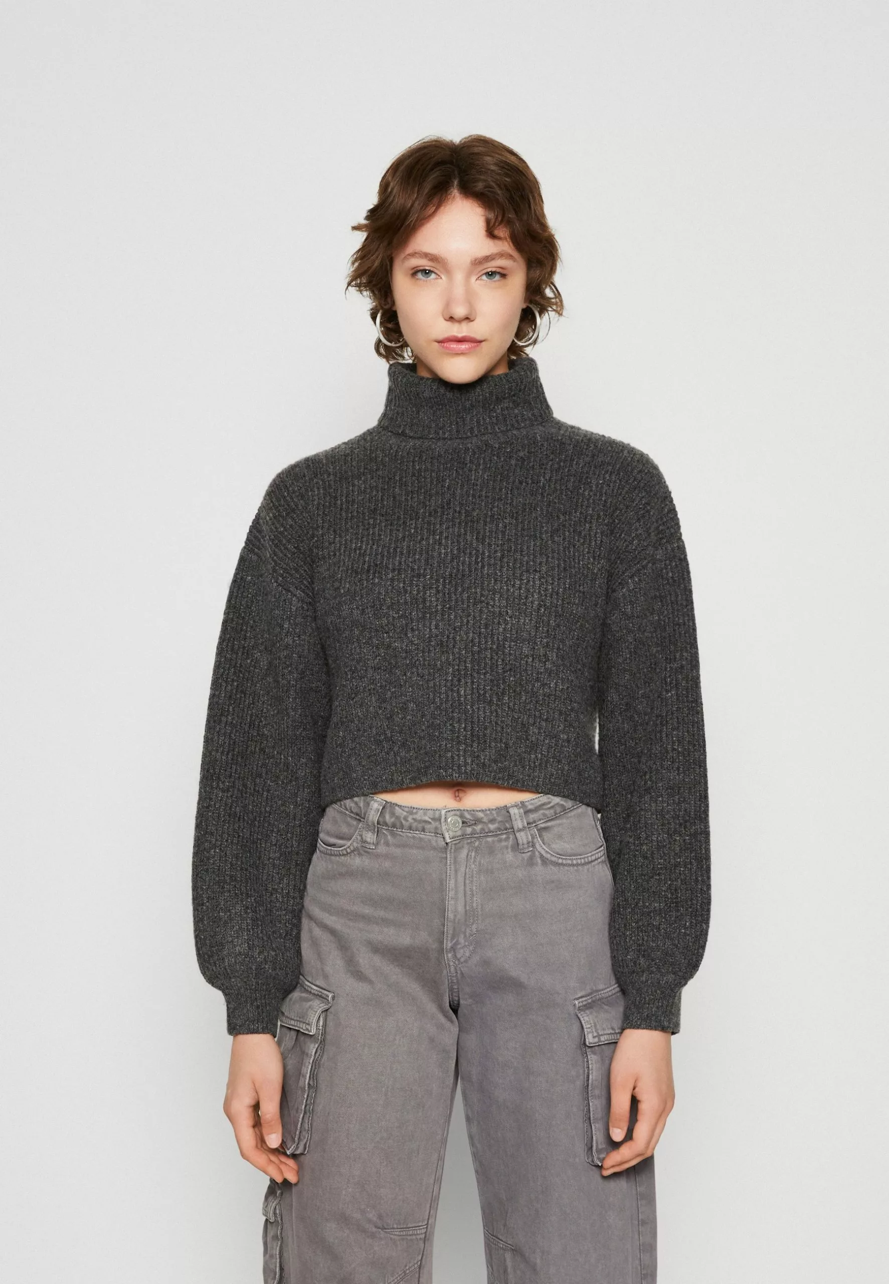 Monki Trui - Grey Melange 3 Monki Trui - Grey Melange