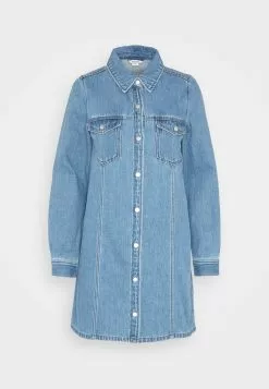 Monki Spijkerjurk - Blue Medium Dusty -Monki Verkoop 6b830fa314ec4808ab411626240817ff