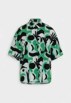 Monki Overhemdblouse - Turquoise/Light Green -Monki Verkoop 6c330894ba084a768be485f65ceaef6c