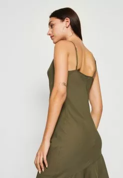 Monki Cocktailjurk - Khaki -Monki Verkoop 740aca8327174250b7a11a0c77389b12