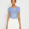 Monki T-Shirt Print - Blue