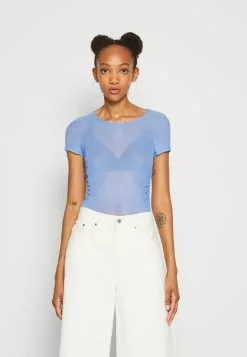 Monki T-Shirt Print - Blue