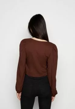 Monki Blouse - Brown -Monki Verkoop 8701f36e1e694b1d9ccef3d24c16ee25