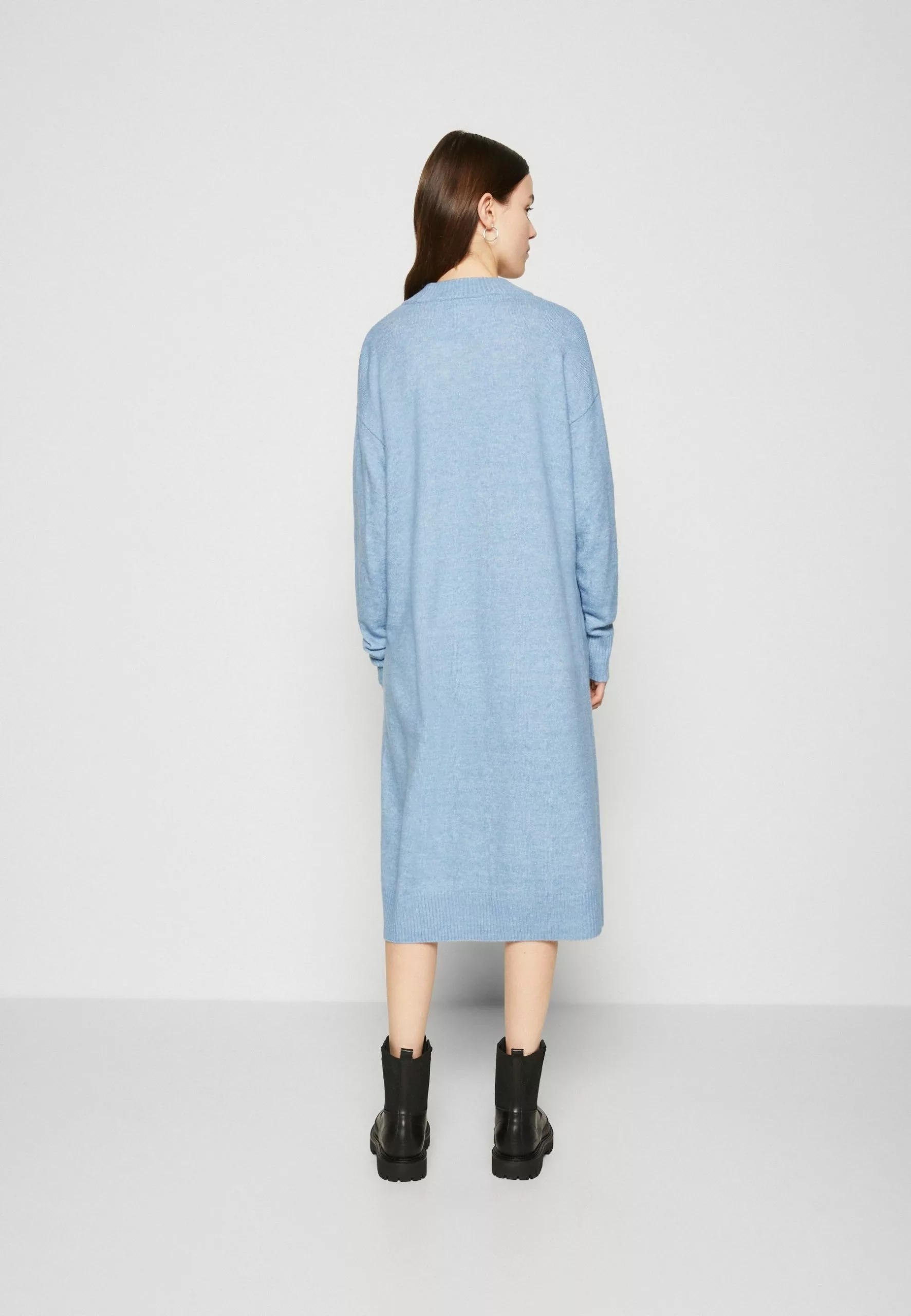 Monki Gebreide Jurk - Blue Light 5 Monki Gebreide Jurk - Blue Light - Afbeelding 3