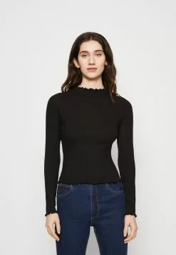 Monki Longsleeve - Metallic Black