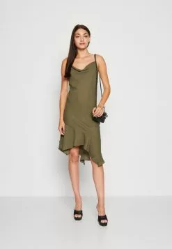 Monki Cocktailjurk - Khaki -Monki Verkoop 9b10a87528504f6c8a58b33188ddc0ee