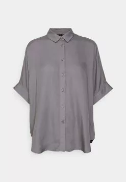 Monki Luca- Overhemdblouse - Dark Grey Solid -Monki Verkoop ab61c7356a234af090af362149b90789