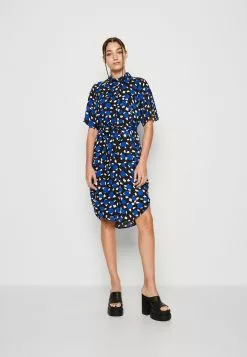 Monki Blousejurk - Dark Blue/Multicoloured