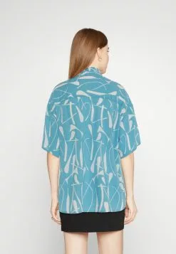 Monki Overhemdblouse - Blue Medium -Monki Verkoop c28d694fba8f4baca281f580b666060e