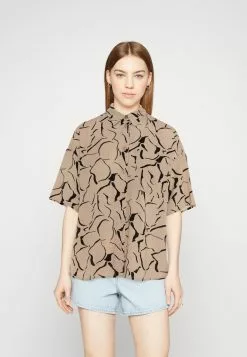 Monki Overhemdblouse - Beige Medium Dusty