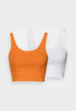 Monki 2 Pack - Top - Orange/White -Monki Verkoop d7b1167f72d04193b153c67d378419d6