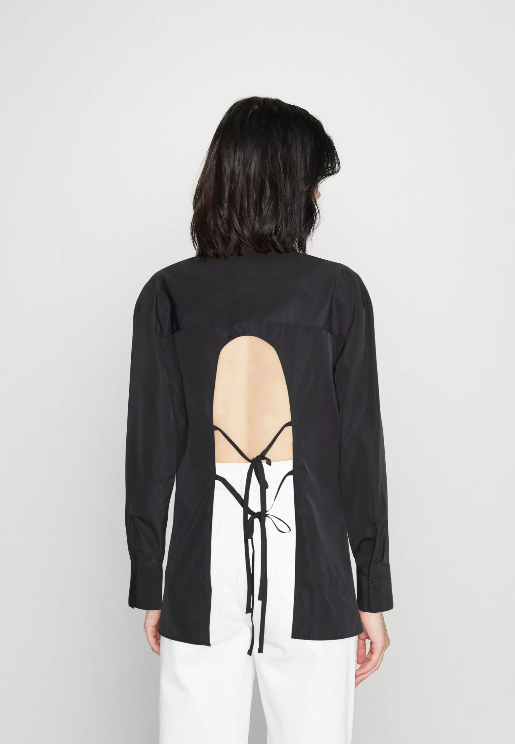 Monki Overhemdblouse - Black 5 Monki Overhemdblouse - Black - Afbeelding 3
