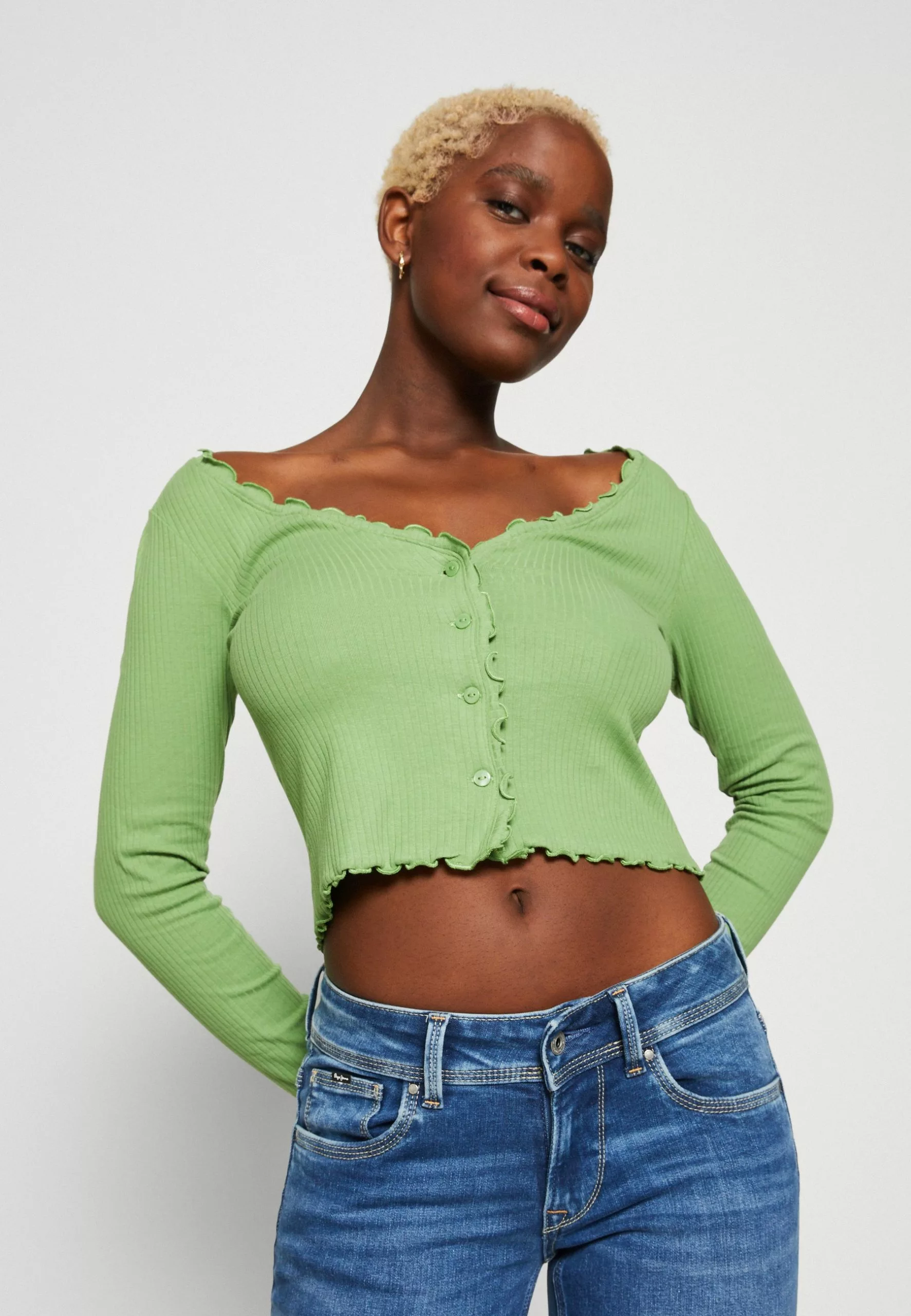 Monki Longsleeve - Green 5 Monki Longsleeve - Green - Afbeelding 4