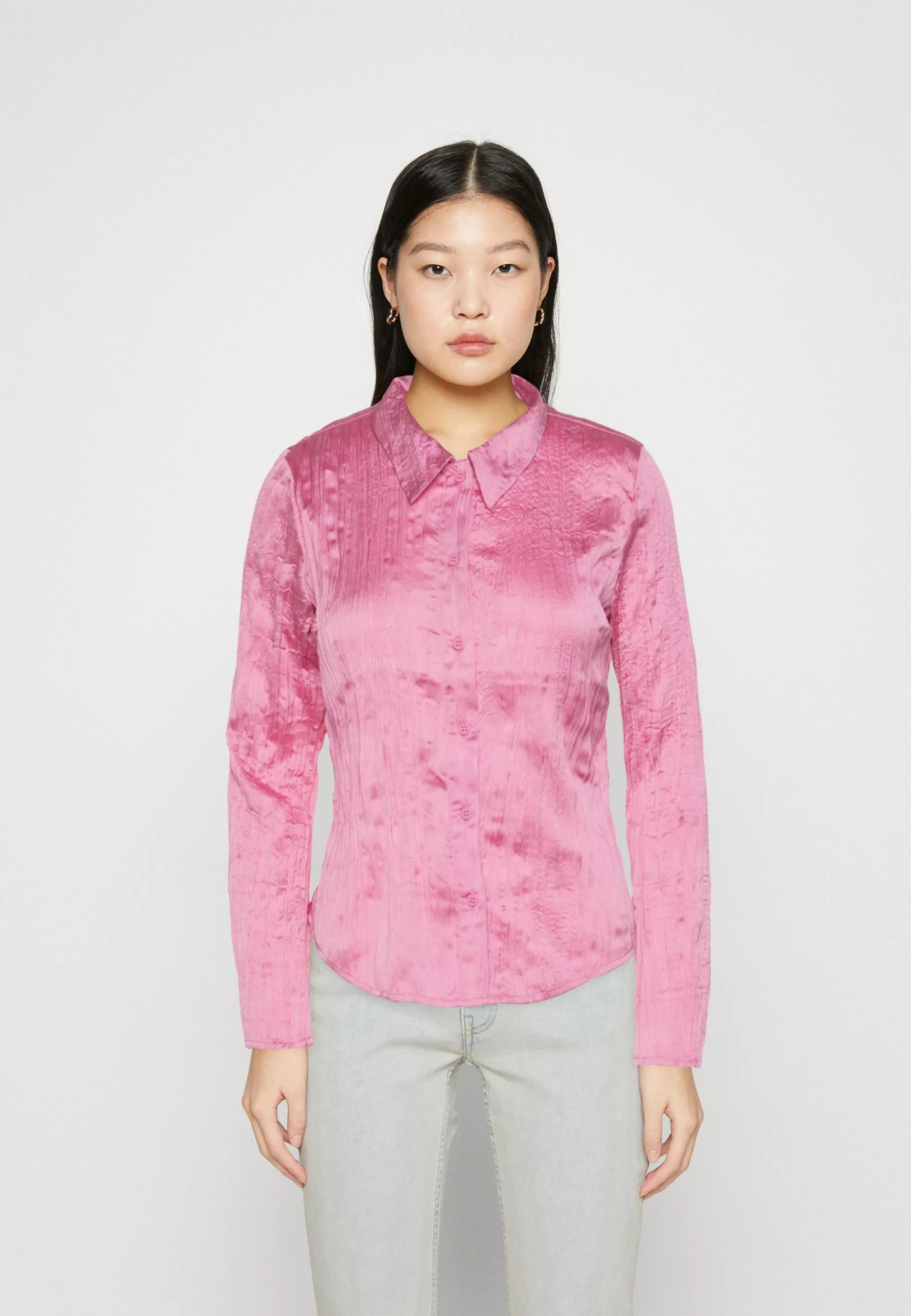 Monki Overhemdblouse - Pink 3 Monki Overhemdblouse - Pink