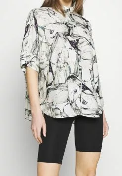 Monki Overhemdblouse - Off-White
