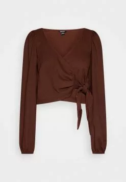 Monki Blouse - Brown -Monki Verkoop f454886b6c36469d97bd8efbd02a2fff