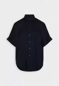 Monki Luca- Overhemdblouse - Dark Navy/Blue Solid -Monki Verkoop f60dd4900a274946a4cf395551cde62d