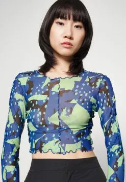 Monki Longsleeve - Light Green/Blue -Monki Verkoop fa96998525ec49c8906df026ac0ab3ba