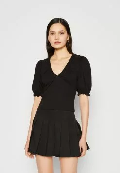 Monki T-Shirt Print - Black